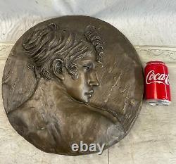 Vintage Style Bronze Art Déco Bas Relief Fait En Espagne Award Trophée Collector