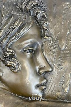 Vintage Style Bronze Art Déco Bas Relief Fait En Espagne Award Trophée Collector