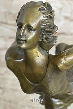 Western Bronze Marbre Art Déco Sculpture Statue Sexy Nu Femme Fille Érotique